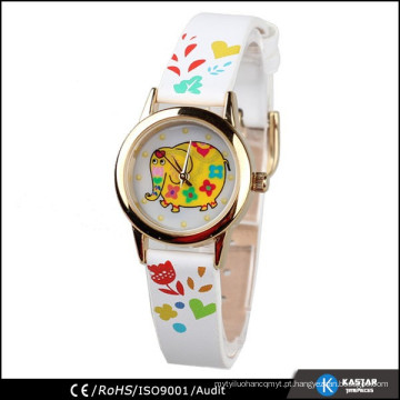 2015 cute fashion girls leather band watch